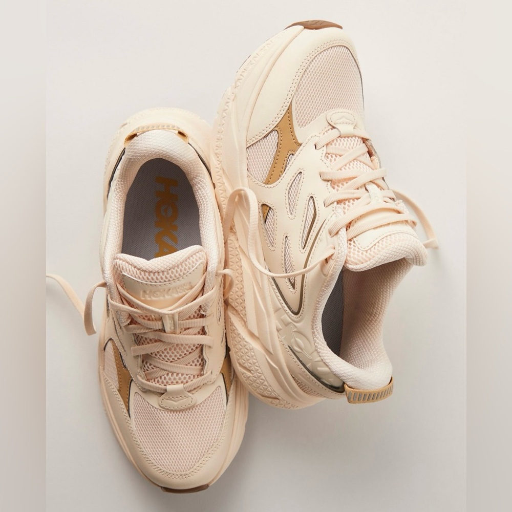 HOKA® Clifton L Athletics Sneakers in Vanilla/Wheat